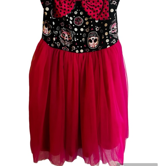 Too Fast x Dolls Kill day of the dead cat dress - Picture 4 of 4